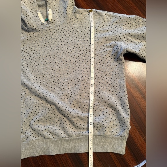United Colors Of Benetton Gray Polka Dot Hooded Sweatshirt Girls 3XL 13Y-14Y - Picture 11 of 12